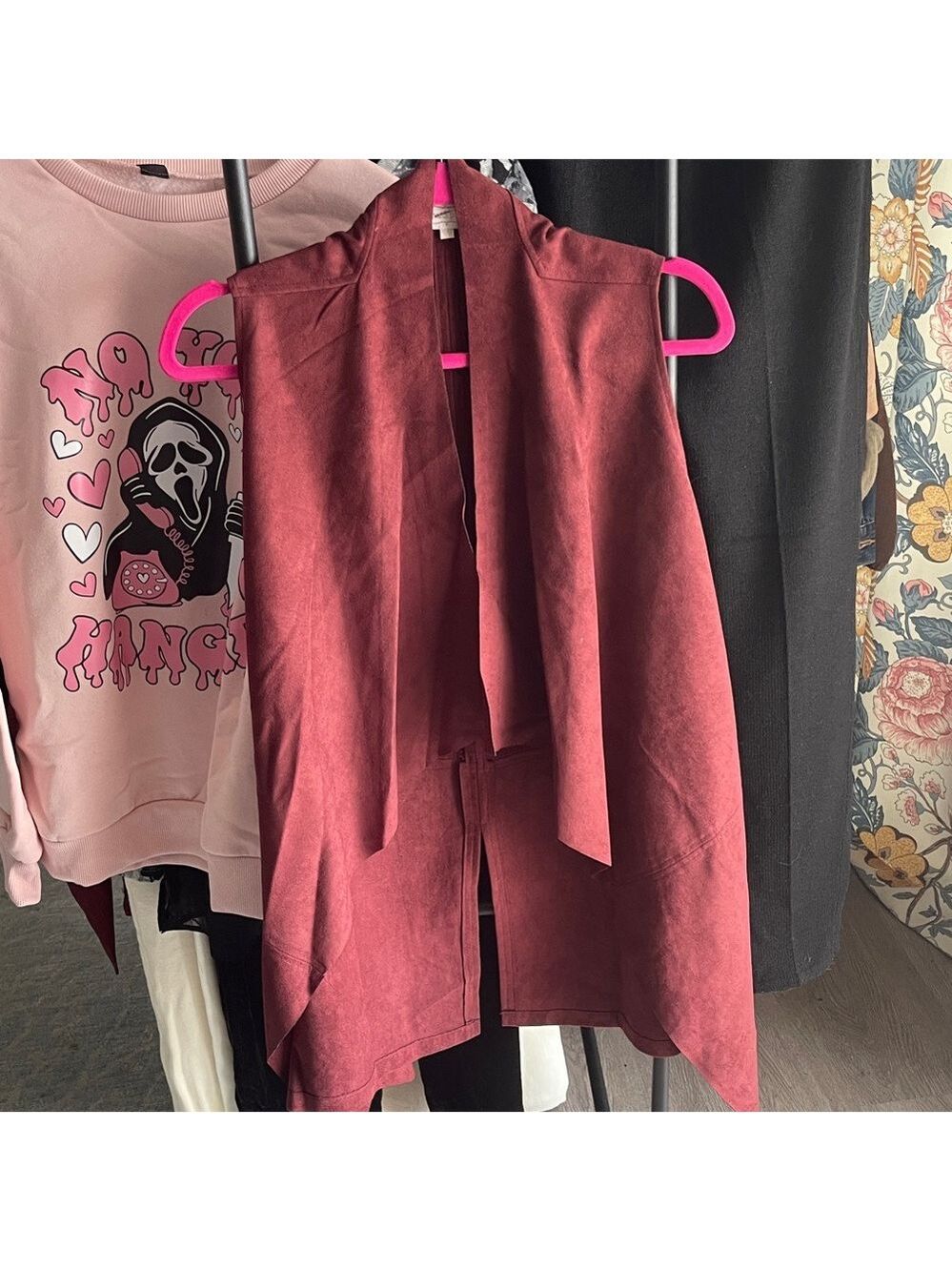 Mud Pie Maroon Vest sizes S/M and M/L.